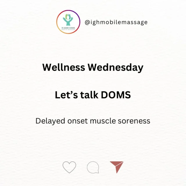 Delayed onset muscle soreness

If you’ve spent any time doing something your body isn’t used to, you’ve experienced this. 

When you 1st start working out/training, it can even happen after the 1st time you get a deep tissue massage. 

Don’t worry. Our bodies are incredibly adaptive. Nothing a little rest, warm bath, gentle MASSAGE to help your circulation and a little PROTEIN CAN’T FIX….😉

Get those gains my friends!!

#doms #wellnesswednesday #musclegrowth #musclehealth #musclefacts