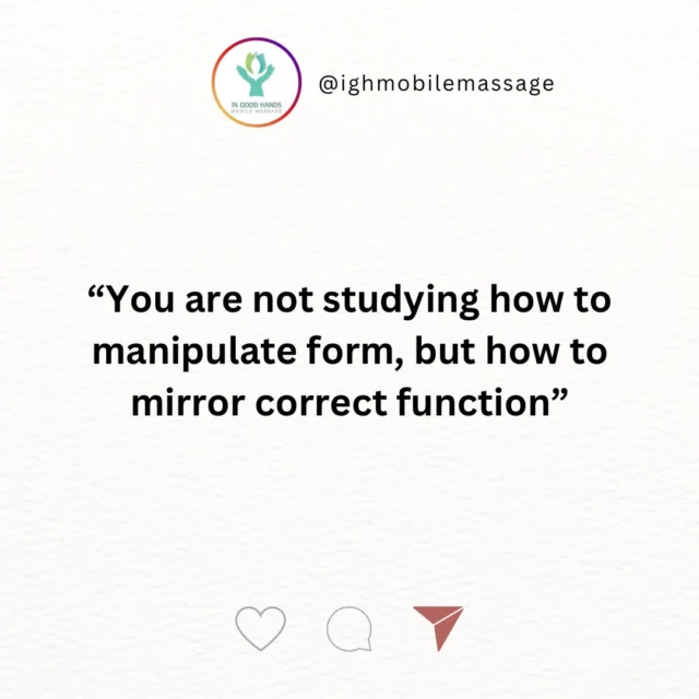 Dear Massage Therapists…

I saw this quote last night, it hit home on so many levels for me; mostly in regard to being an alternative health provider. 

There are so many misconceptions on what a Massage Therapist can do. Yes, provide relaxation. Work at spas. Same treatment rinse and repeat. However, what so many of us get into this profession for is to be the example of what proper healthcare SHOULD look like. 

Are we manipulating your tissue for a certain outcome? Absolutely. Any well trained RMT can do that. 

What separates the good from the great? Walking in it. Not just clocking in for a pay check. Being elite in your craft. Continuously learning. Mirroring correct bodily function as best we can. You’d never take advice from an out of shape personal trainer? Why would you do that for any other healthcare provider? Alternative or otherwise? 

“We don’t just study how to manipulate your form. We study how to correct your function”

#massagetherapy #mythoughts #mobilemassagecalgary #mobilemassagetherapy #inhomemassagecalgary